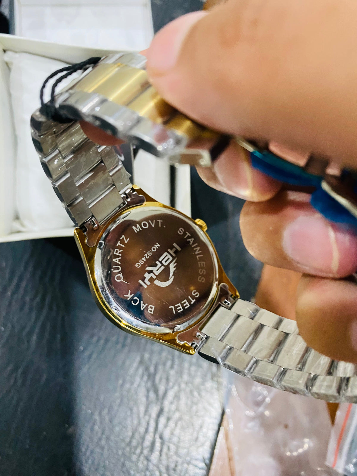 Tow Tone Black Model With Day Date Function