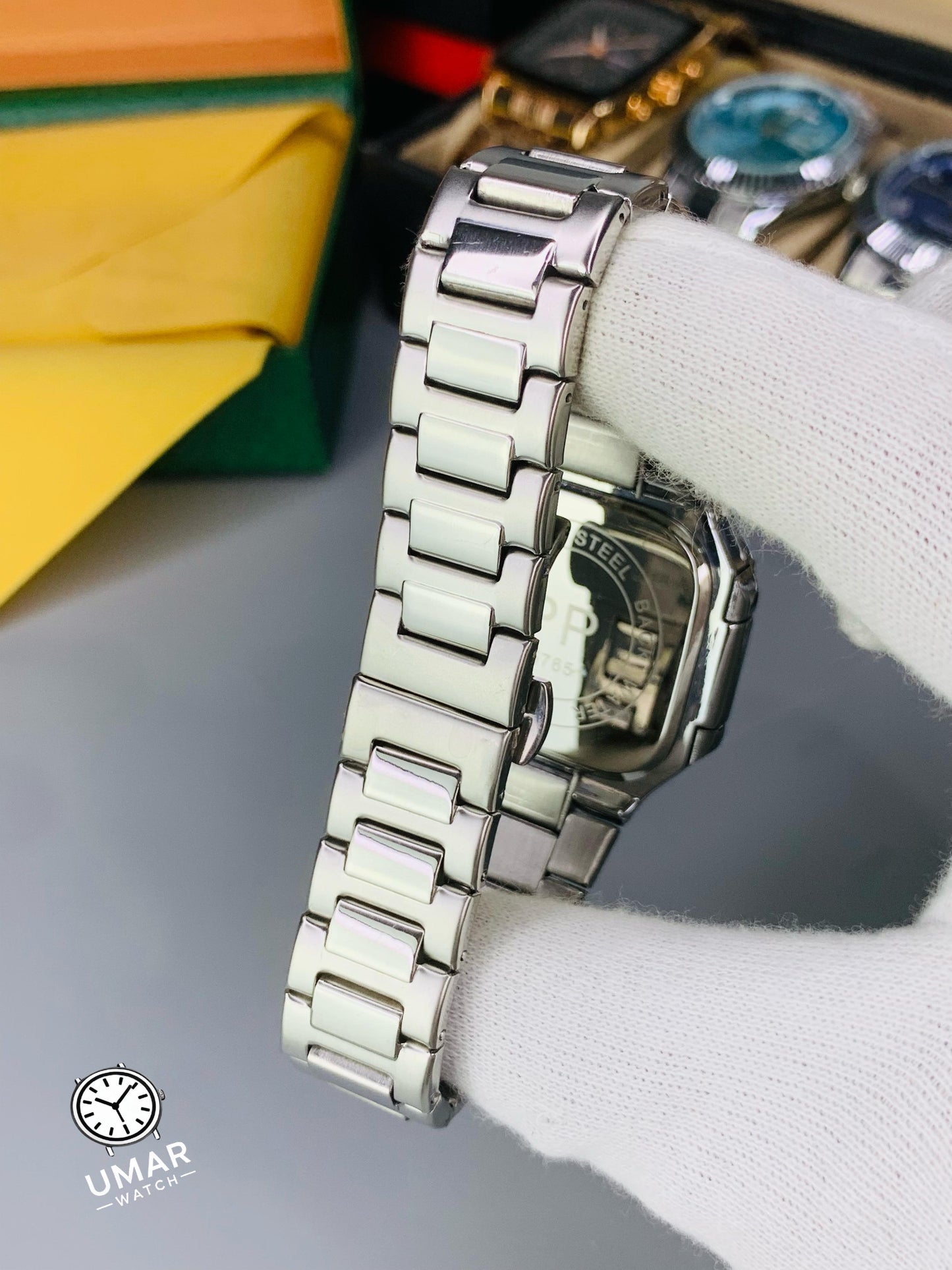 Premium Men’s Square Case Wrist Watch