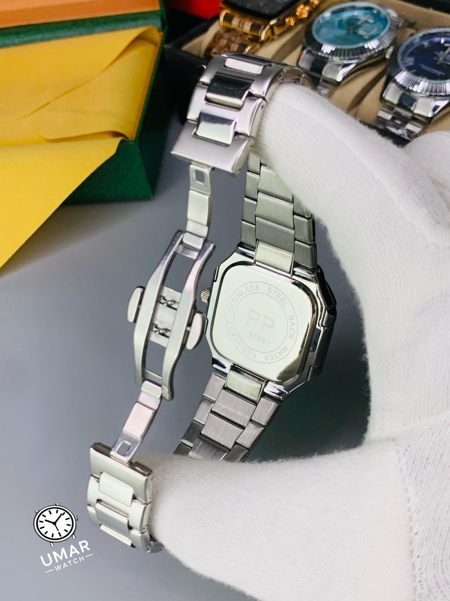 Premium Men’s Square Case Wrist Watch