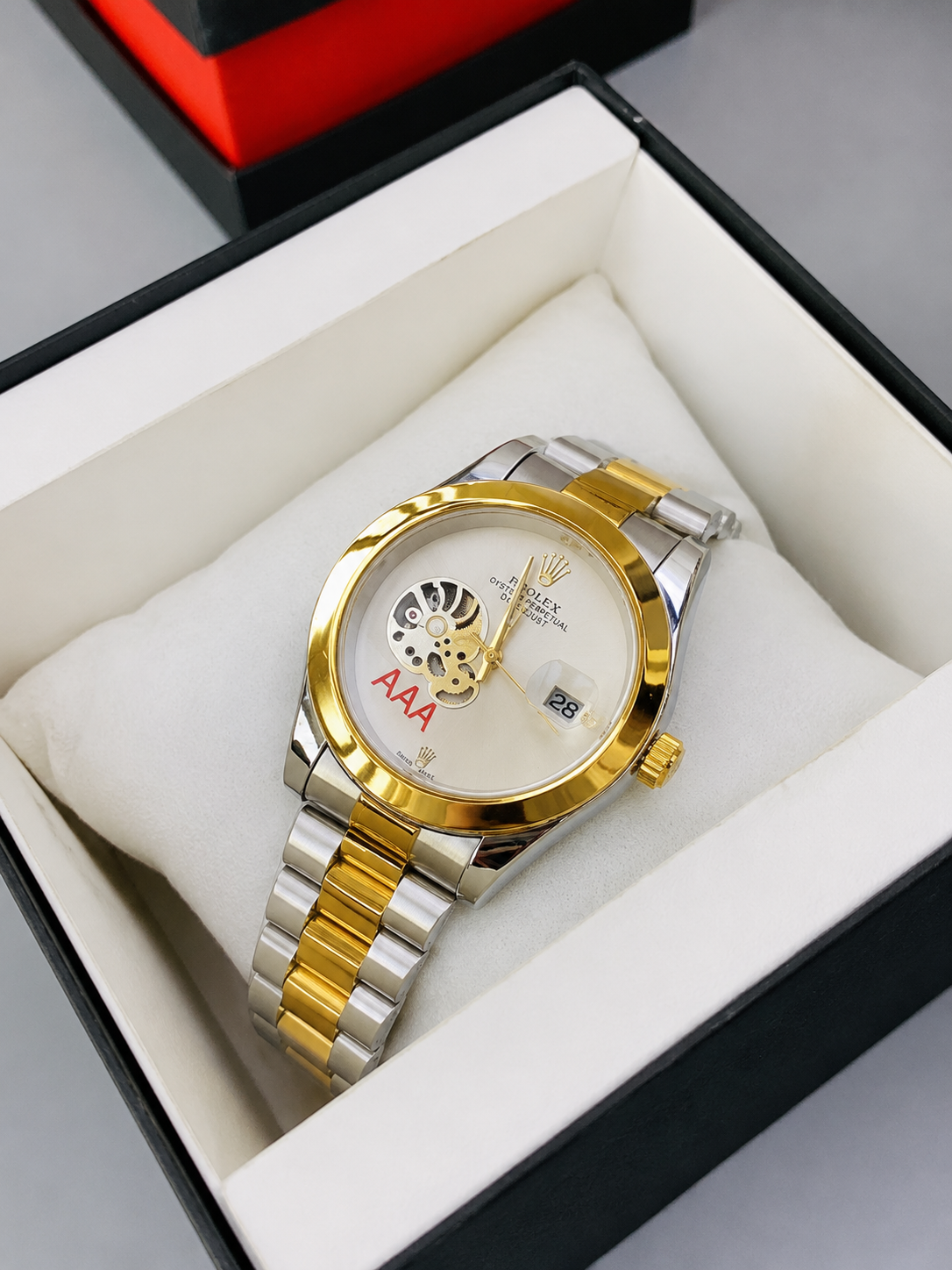 Tow Tone White New Model With Date Function