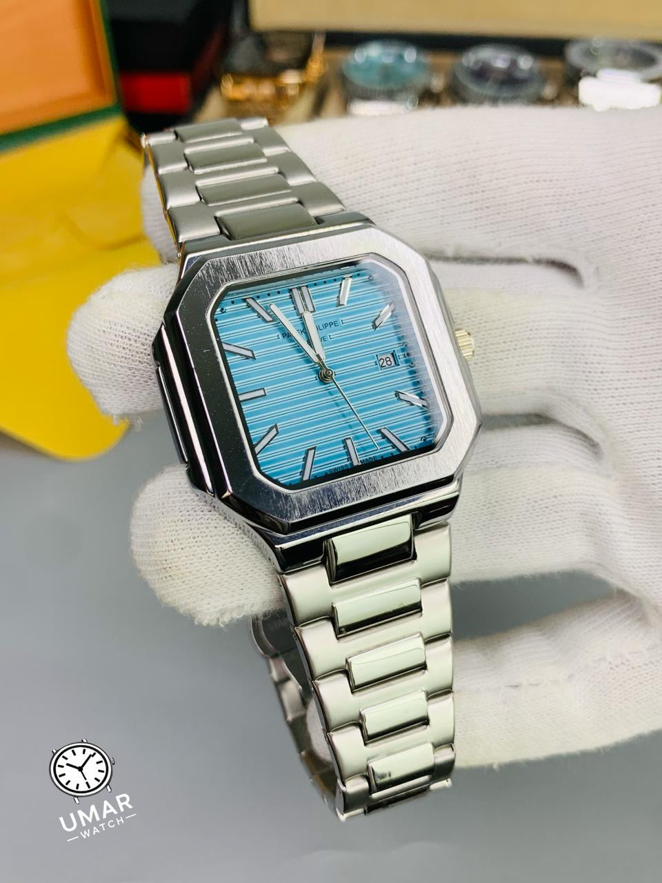 Premium Men’s Square Case Wrist Watch