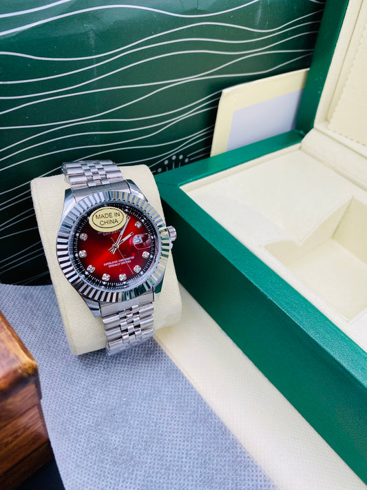 Jubili Chain new model silver red with date function