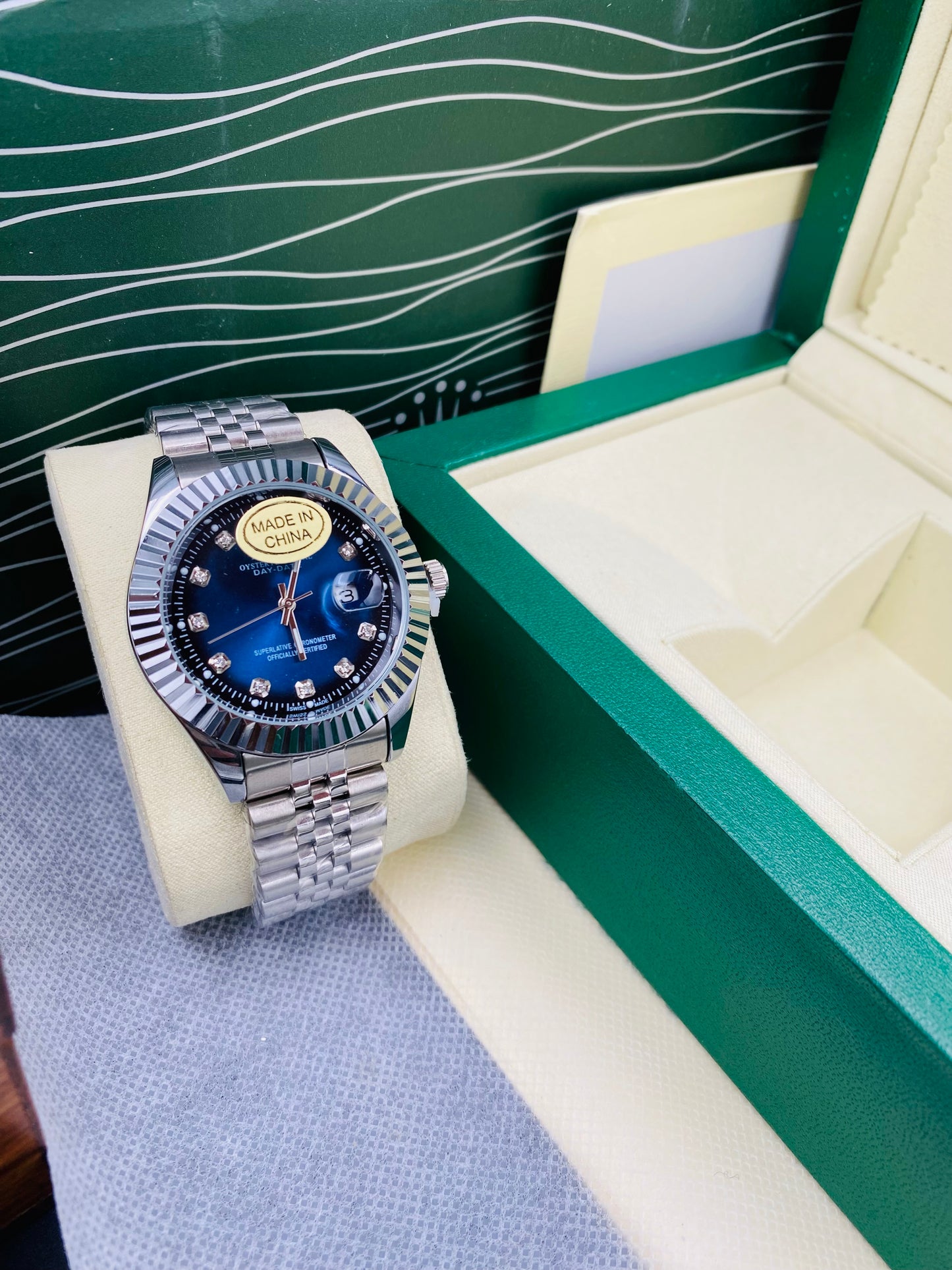 Jubili Chain silver blue new model with date function