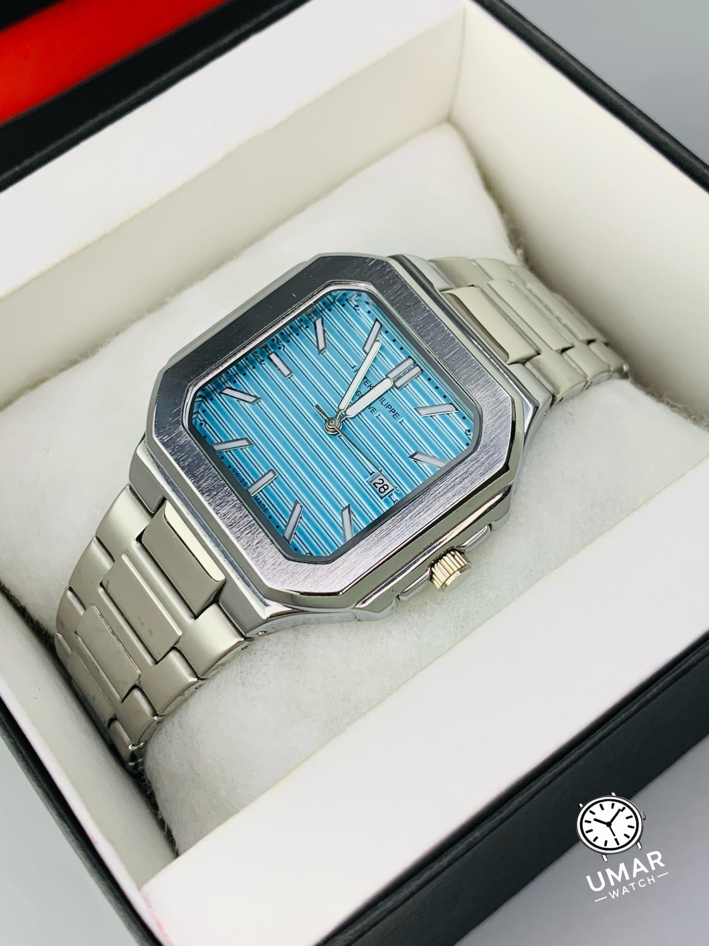 Premium Men’s Square Case Wrist Watch