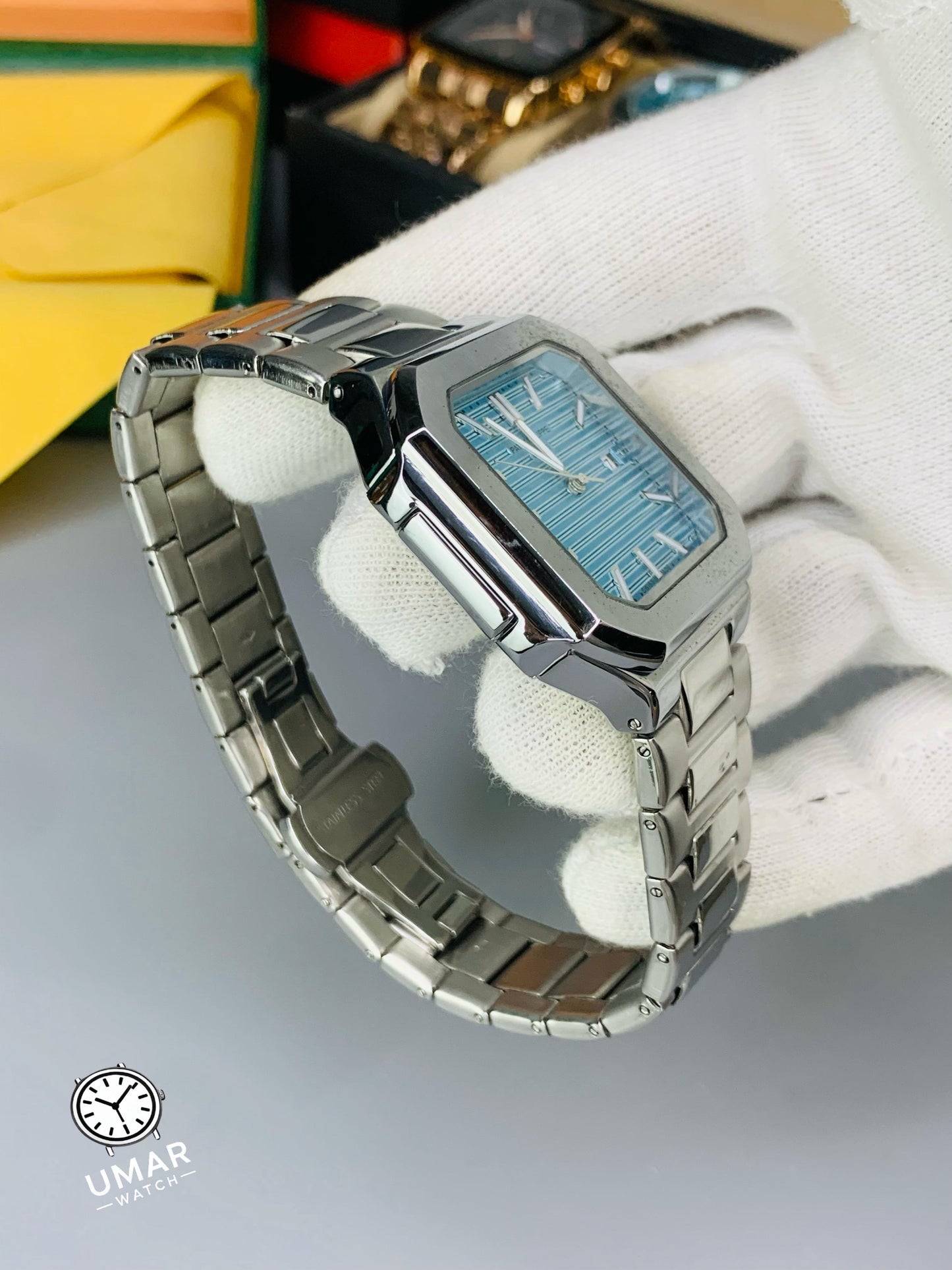 Premium Men’s Square Case Wrist Watch